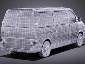 Volkswagen T4 Van 1990-2003 vray 3D Model