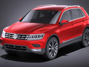 Volkswagen Tiguan 2017 vray Modelo 3D