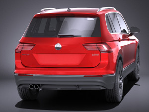 Volkswagen Tiguan 2017 vray Modelo 3D