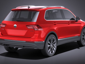 Volkswagen Tiguan 2017 vray Modelo 3D