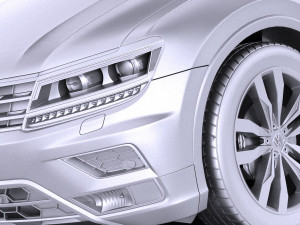 Volkswagen Tiguan 2017 vray Modelo 3D