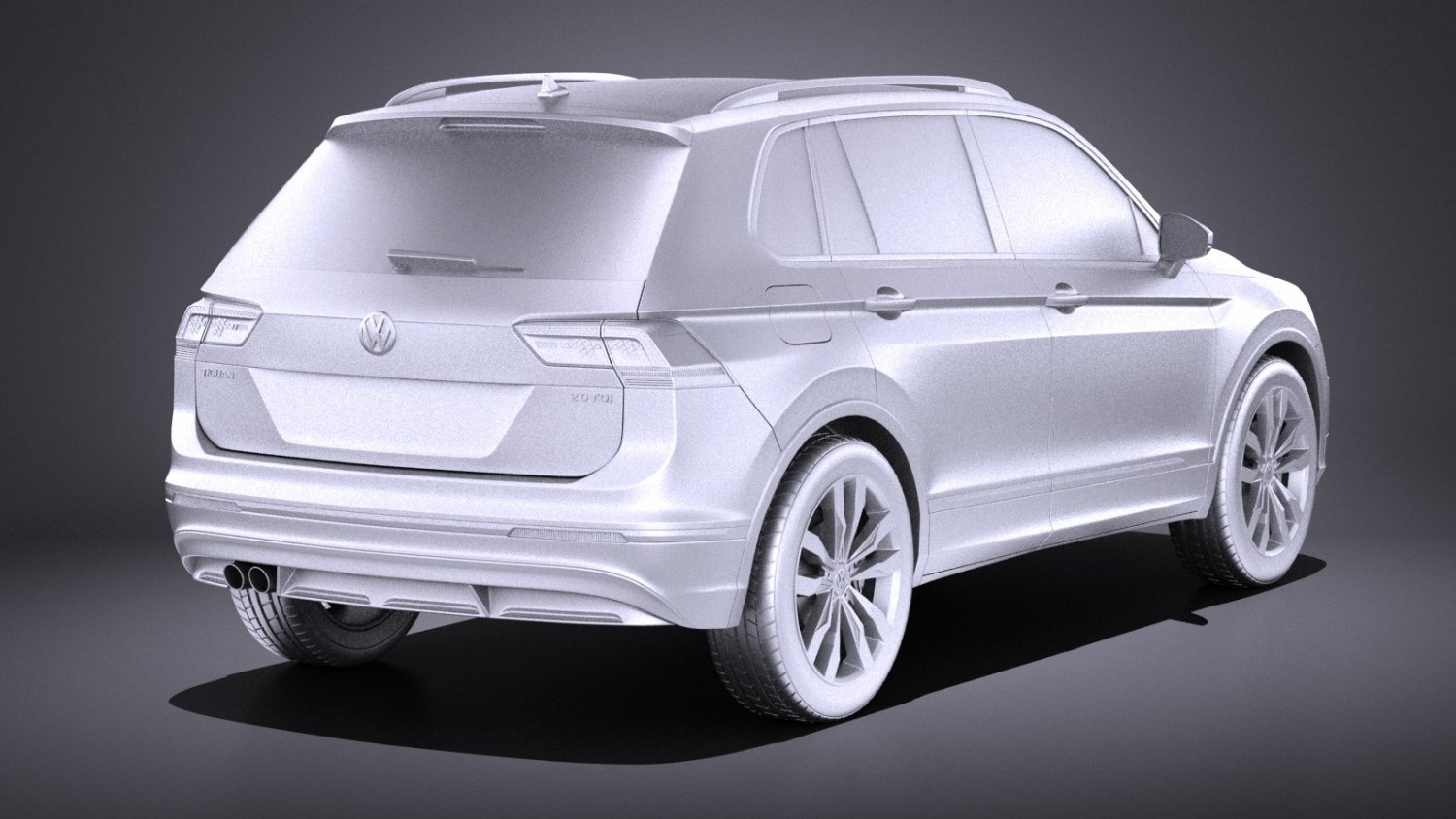 Volkswagen Tiguan R-line 2017 3D model - Download Vehicles on