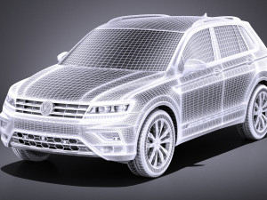 Volkswagen Tiguan 2017 vray Modelo 3D