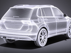 Volkswagen Tiguan 2017 vray Modelo 3D