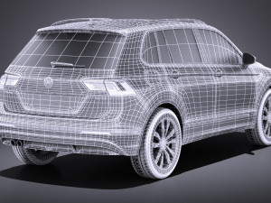 Volkswagen Tiguan 2017 vray Modelo 3D
