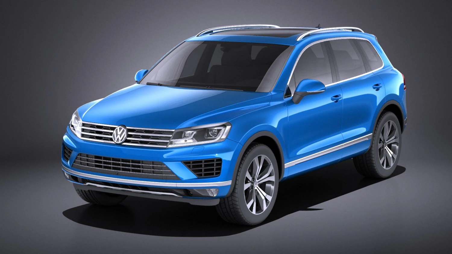 Volkswagen Touareg 2016 vray 3D Model .c4d .max .obj .3ds .fbx .stl .blend 