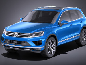 Volkswagen Touareg 2016 vray 3D Model