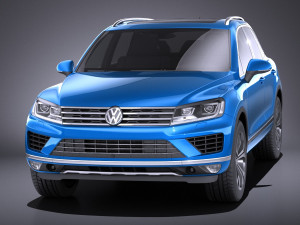 Volkswagen Touareg 2016 vray 3D 모델
