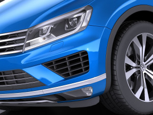 Volkswagen Touareg 2016 vray 3D 모델