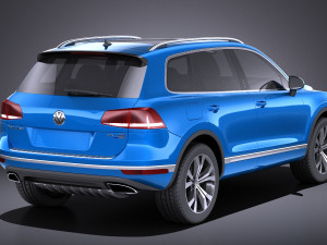 Volkswagen Touareg 2016 vray 3D 모델
