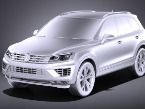 Volkswagen Touareg 2016 vray 3D 모델
