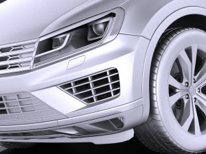 Volkswagen Touareg 2016 vray 3D 모델