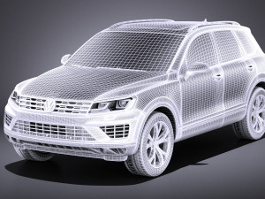 Volkswagen Touareg 2016 vray 3D 모델