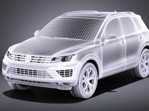Volkswagen Touareg 2016 vray 3D Model