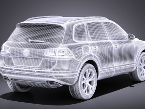 Volkswagen Touareg 2016 vray 3D 모델
