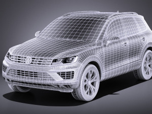 Volkswagen Touareg 2016 vray 3D 모델