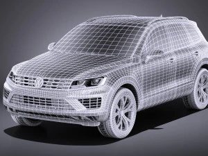 Volkswagen Touareg 2016 vray 3D Model