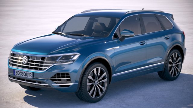 Volkswagen Touareg 2019 Model 3D .c4d .max .obj .3ds .fbx .stl .blend