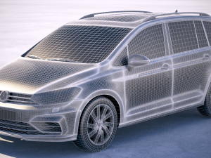 Volkswagen Touran R-line 2018 Modelo 3D