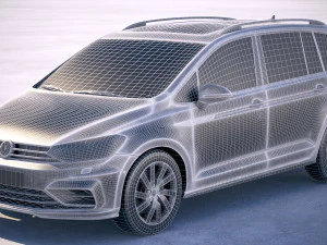 Volkswagen Touran R-line 2018 3D Model