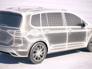 Volkswagen Touran R-line 2018 3D Model