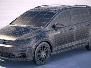 Volkswagen Touran R-line 2018 3D Model