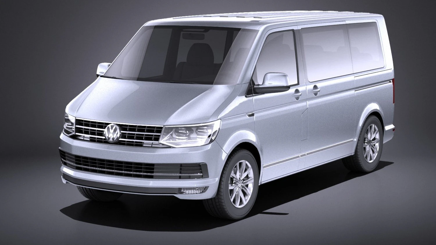 Volkswagen Transporter Multivan T6 2016 vray 3D Model .c4d .max .obj .3ds .fbx .stl .blend 
