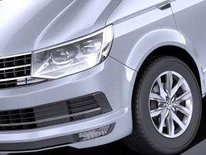 Volkswagen Transporter Multivan T6 2016 vray Model 3D