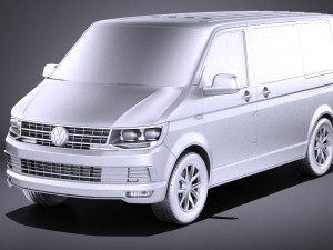 Volkswagen Transporter Multivan T6 2016 vray Model 3D