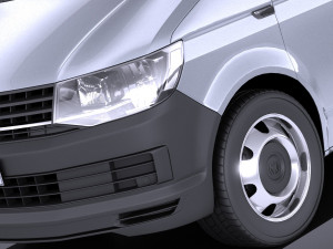Volkswagen Transporter Panel Van T6 2016 vray 3D Modell