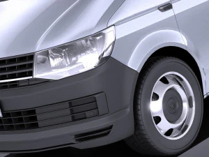 Volkswagen Transporter Panel Van T6 2016 vray 3D Model