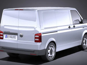 Volkswagen Transporter Panel Van T6 2016 vray 3D Model