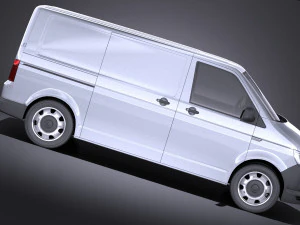 Volkswagen Transporter Panel Van T6 2016 vray 3D Model