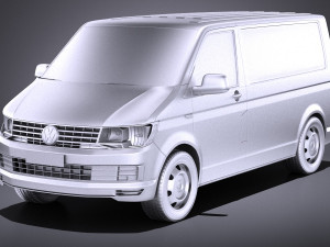 Volkswagen Transporter Panel Van T6 2016 vray 3D Modell