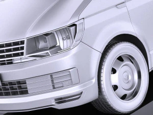 Volkswagen Transporter Panel Van T6 2016 vray 3D Model