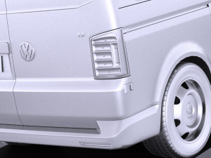 Volkswagen Transporter Panel Van T6 2016 vray 3D Modell