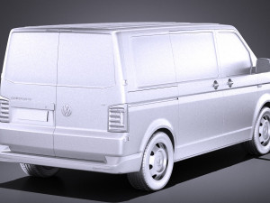 Volkswagen Transporter Panel Van T6 2016 vray 3D Modell