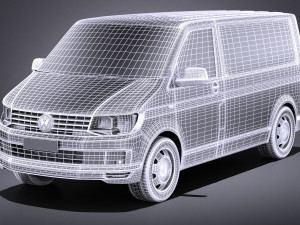 Volkswagen Transporter Panel Van T6 2016 vray 3D Modell