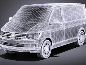 Volkswagen Transporter Panel Van T6 2016 vray 3D Model