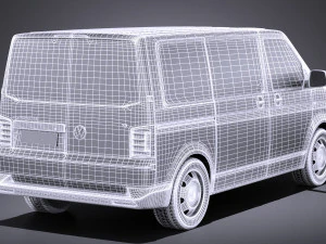 Volkswagen Transporter Panel Van T6 2016 vray 3D Model