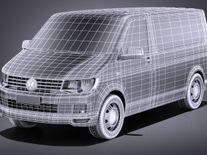 Volkswagen Transporter Panel Van T6 2016 vray 3D Modell
