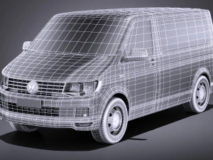 Volkswagen Transporter Panel Van T6 2016 vray 3D Model