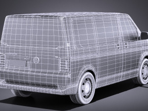 Volkswagen Transporter Panel Van T6 2016 vray 3D Modell
