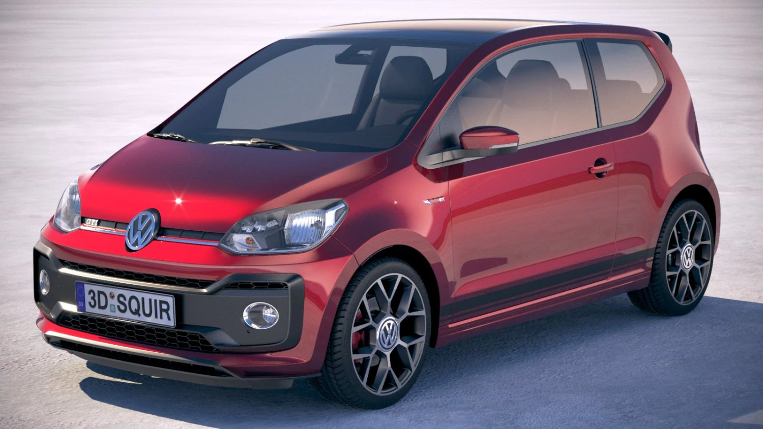Volkswagen Up GTI 3-door 2018 3D Model .c4d .max .obj .3ds .fbx .stl .blend 