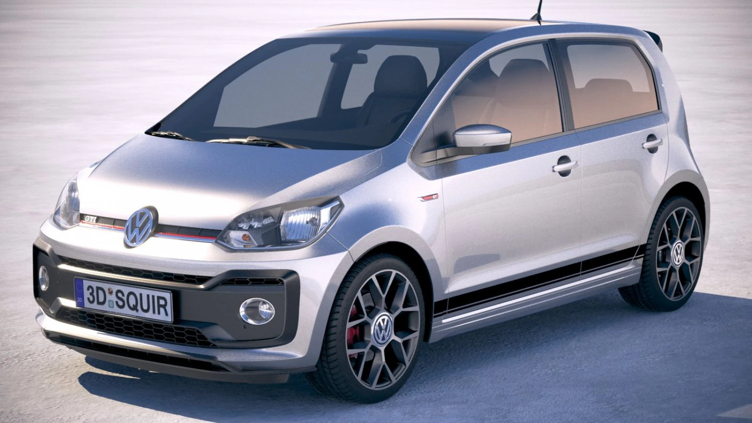 Volkswagen Up GTI 5-door 2018 3D Model .c4d .max .obj .3ds .fbx .stl .blend