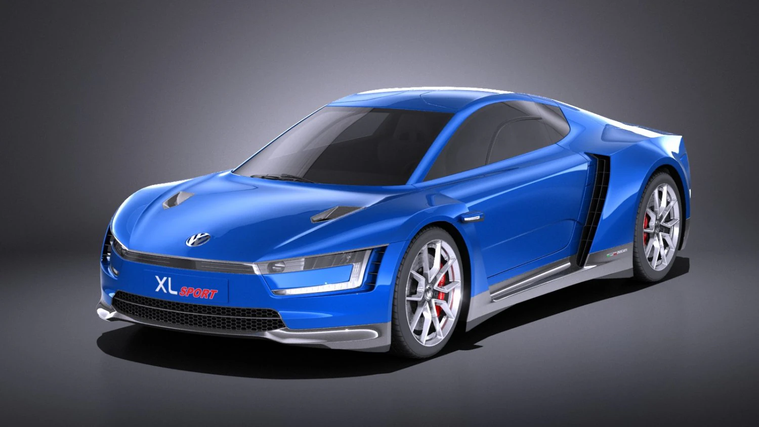 Volkswagen XL Sport 2015 vray 3D Model .c4d .max .obj .3ds .fbx .stl .blend