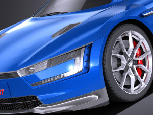 Volkswagen XL Sport 2015 vray 3D Модель