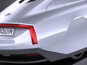 Volkswagen XL1 2014 vray 3D Model