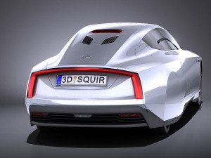 Volkswagen XL1 2014 vray Model 3D