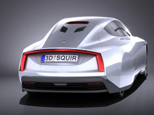 Volkswagen XL1 2014 vray 3D Model